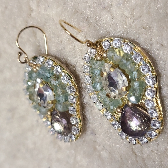 Gold plated + semi-precious stones - Picture 7 of 8